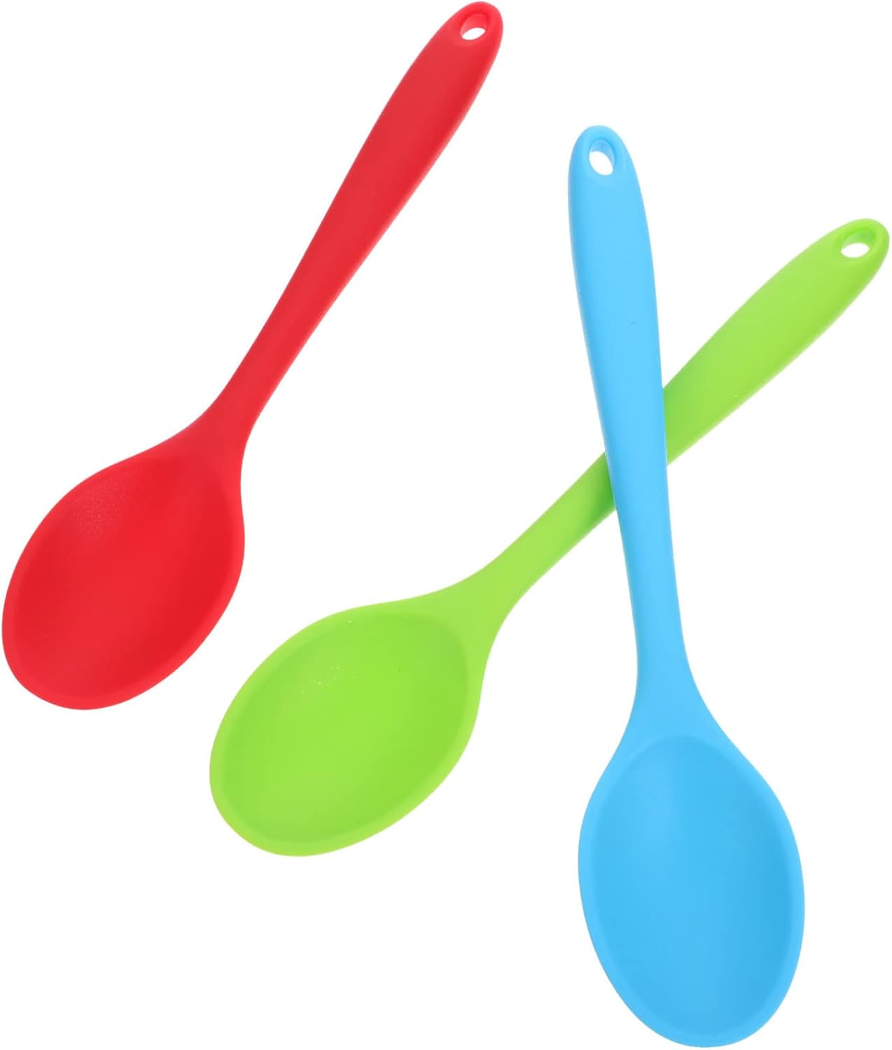 MAGICLULU 3Pcs Silicone Cooking Spoons Ergonomic Household Utensils for Soup Salad Mixing Kitchen Tools Colors MAGICLULU 3Pcs Silicone Cooking Spoons Ergonomic Household Utensils for Soup Salad Mixing Kitchen Tools Colors
