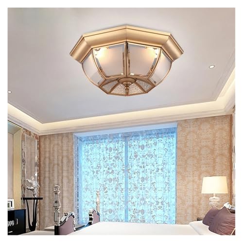 Plafonnier en cuivre moderne pour éclairage chaleureux chambre