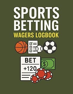 Sports Betting Wagers Logbook: Track Your Bets, Parlays, Profits & Losses | Wide-Ruled 8.5” x 11” Notebook for Sports Bettors