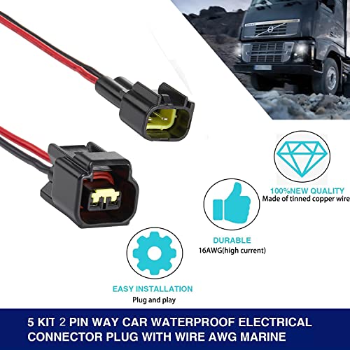 ZHOFONET German 2 Pin DT Connector Plug, 2 Way Waterproof DTP Electrical Connector - Image 4