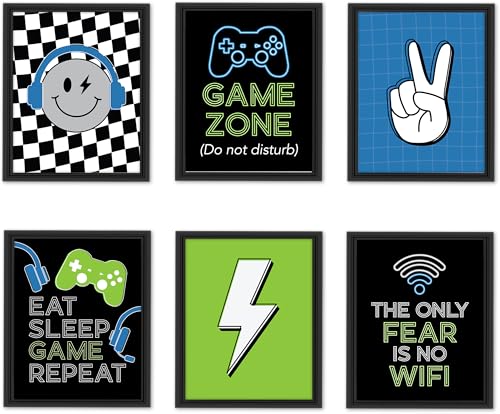 Affiches de jeu lot de 6 posters idée cadeau chambre garçons