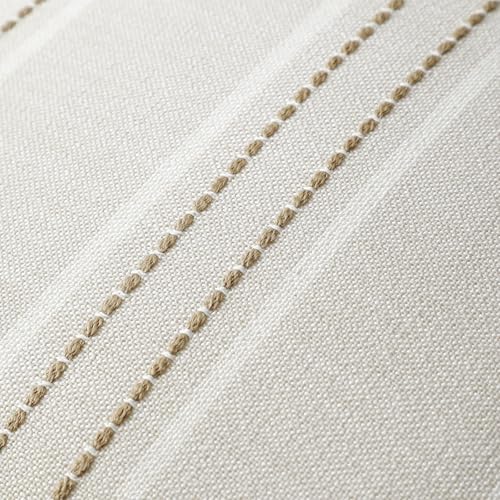 Image of Hckot Throw Pillow Covers 16x16 Set of 2 Tan Pillow Covers Farmhouse Decorative Pillows Textured Linen Square Cushion Covers for Sofa Couch Bed Living Room Decor(Tan)