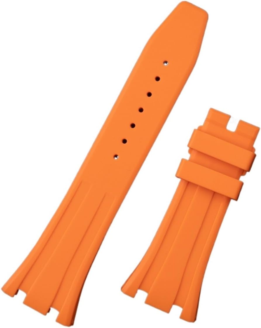 [コウメン] MENKEG 26mm ソフトシリコンラバー時計バンド、AP ストラップ 15400/15500/26331 フックと