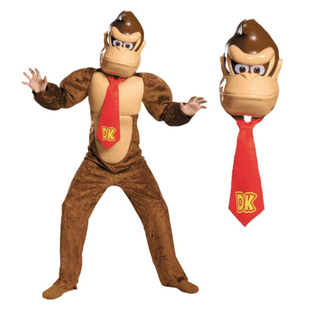 Disguise Child Deluxe Donkey Kong Costume - L, Brown