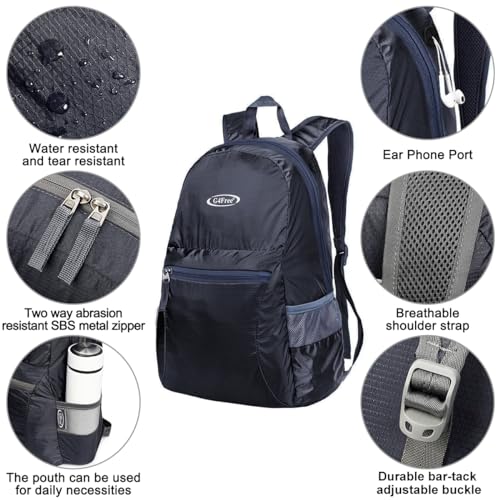 Image of G4Free Ultra Lightweight Packable Backpack Travel Hiking Daypack Small Handy Foldable Outdoor Camping Backpack