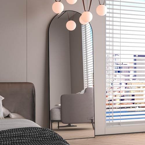 CASSILANDO Full Length Mirror 162cm×53cm, Arch Floor Mirror with Standing Full Body Mirrors Black Standing Hanging or Leaning Against Wall for Bedroom Entry (Black) - Cosy Home Interiors CASSILANDO Full Length Mirror 162cm×53cm, Arch Floor Mirror with Standing Full Body Mirrors Black Standing Hanging or Leaning Against Wall for Bedroom Entry (Black) - Image 8