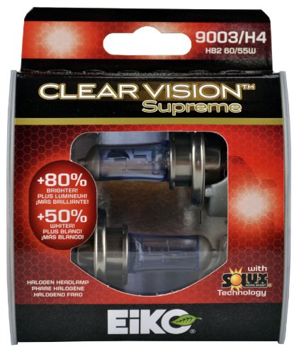 EiKO 9003/H4CVSU2 9003/H4 Clear Vision PRO Halogen Replacement Bulb, (Pack of 2)