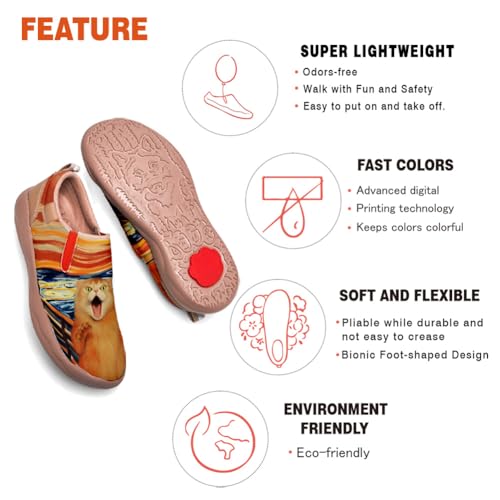 Kid's Casual Walking Sneakers Art Painted Slip On Loafers Lightweight Comfort Travel Shoes Animal Pattern4