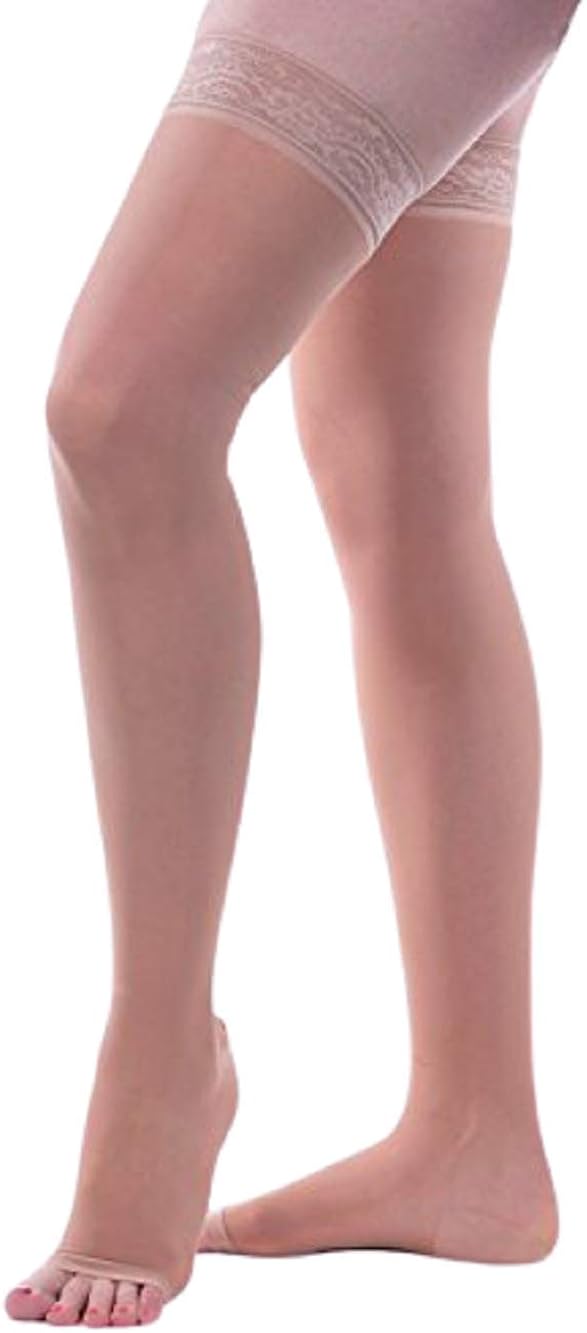 allegro sheer compression thigh highs
