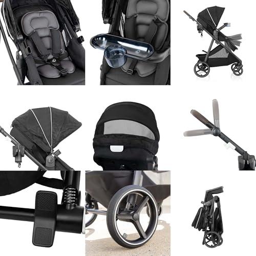 Image of Evenflo Shyft Intuiti+ Stroller (Dubhan Black)