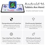 Android 16 Tablet 10.1 inch Tablet with Octa-Core Processor, 20GB RAM 128GB ROM 1 TB Expandable, 1280x800 HD IPS Touch Screen, GPS, 8H Battery, WiFi 6, BT 5.2, Dual Camera (Gray) - Image 3