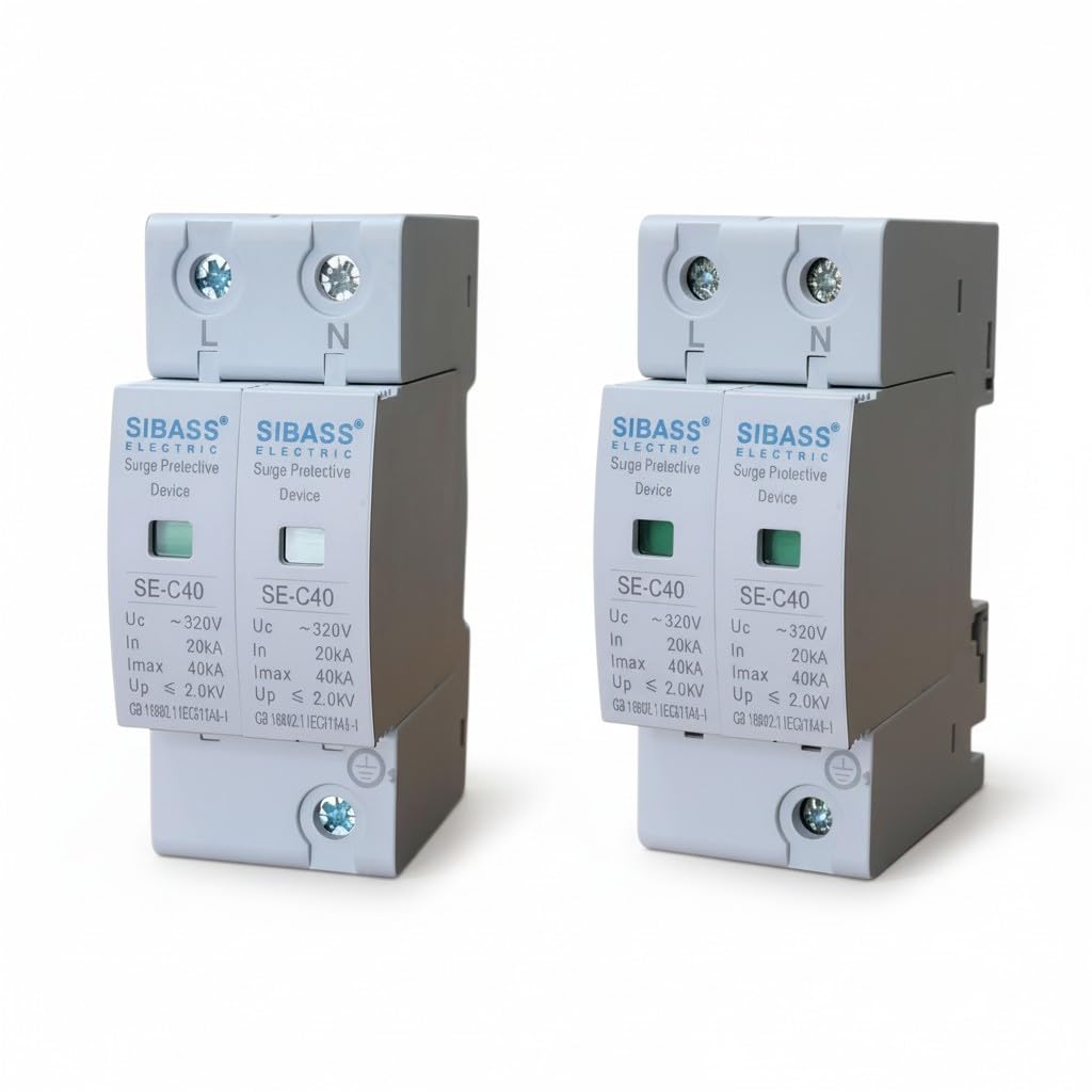 AC SPD 1 Phase 2 Pole (DP) SIBASS Surge Protective Device (Pack Of 2)-image-28