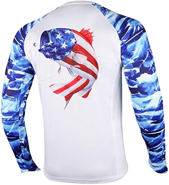 Palmyth Fishing Shirt for Men Long Sleeve Sun Protection UV UPF 50+ T-Shirts with Pocket