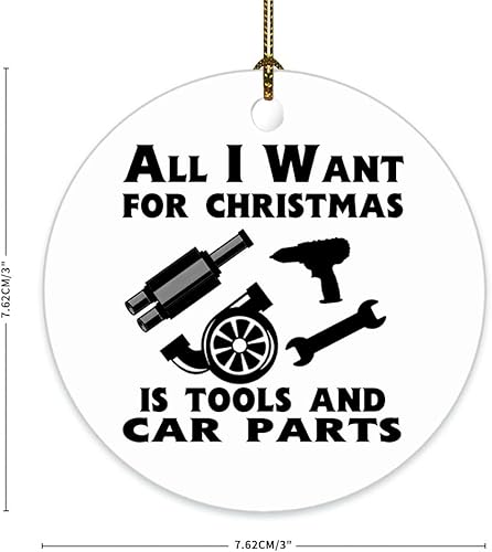 Miniatura 2 de Regalo mecánico, All I Want Christmas is Tools and Car Parts, adorno de Navidad para mecánico, regalos de mecánico para hombres, adorno de Navidad