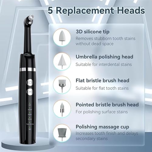 Image of MEDITIVE Tooth Polisher,Teeth Polishing Kit for Daily Cleaning Polishing USB Rechargeable Dental Polisher