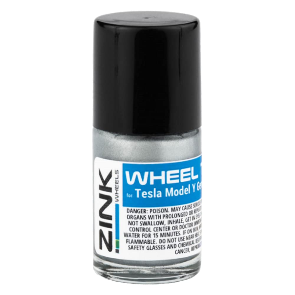 Premium Tesla Wheel Touch Up Paint for Model Y 19-inch Silver Gemini Rims - Color-matched Paint for DIY Curb Rash Repair - Made in USA