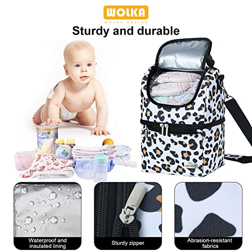 Wolka Insulated Baby Bottle Bag For Daycare,Breast Pump Bag,Breastmilk Cooler Bag& Lunch Bag,Multi-Function Milk Bottle Storage Bags Fit For Dr. Brown, Comotomo, Philips, Nuk, Lansinoh #TOP3
