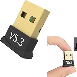 Adaptador Receptor Bluetooth 5.3 USB Transmissor Para Computador Impressora Fone De Ouvido Gamepad E Outros Compatível Com Windows E Linux