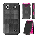 Ailiber Case Compatible with HMD Barbie Flip, Fits HMD Barbie TA-1681 Phone Case, Dual Layer Shockproof Protective, Silicone Bumper Non Slip Back, Heavy Duty Rugged Cell Phone Cover-Black