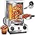 WantJoin Shawarma Grill Machine, Gas Vertical Rotisserie with 2 Burners for Home, Countertop Rotating Doner Kebab Oven Broiler Gyro Maker with Shovel, 11.6 * 11.8 * 19 inches, 110V