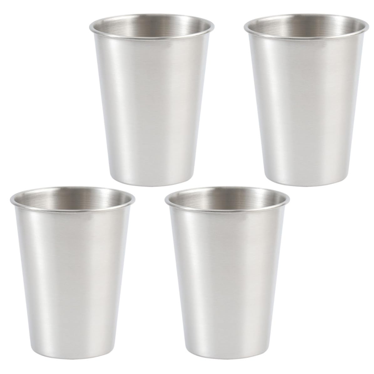 Jarras de cerveza de acero inoxidable 304 de 350ml juego de 4 piezas fondo plano