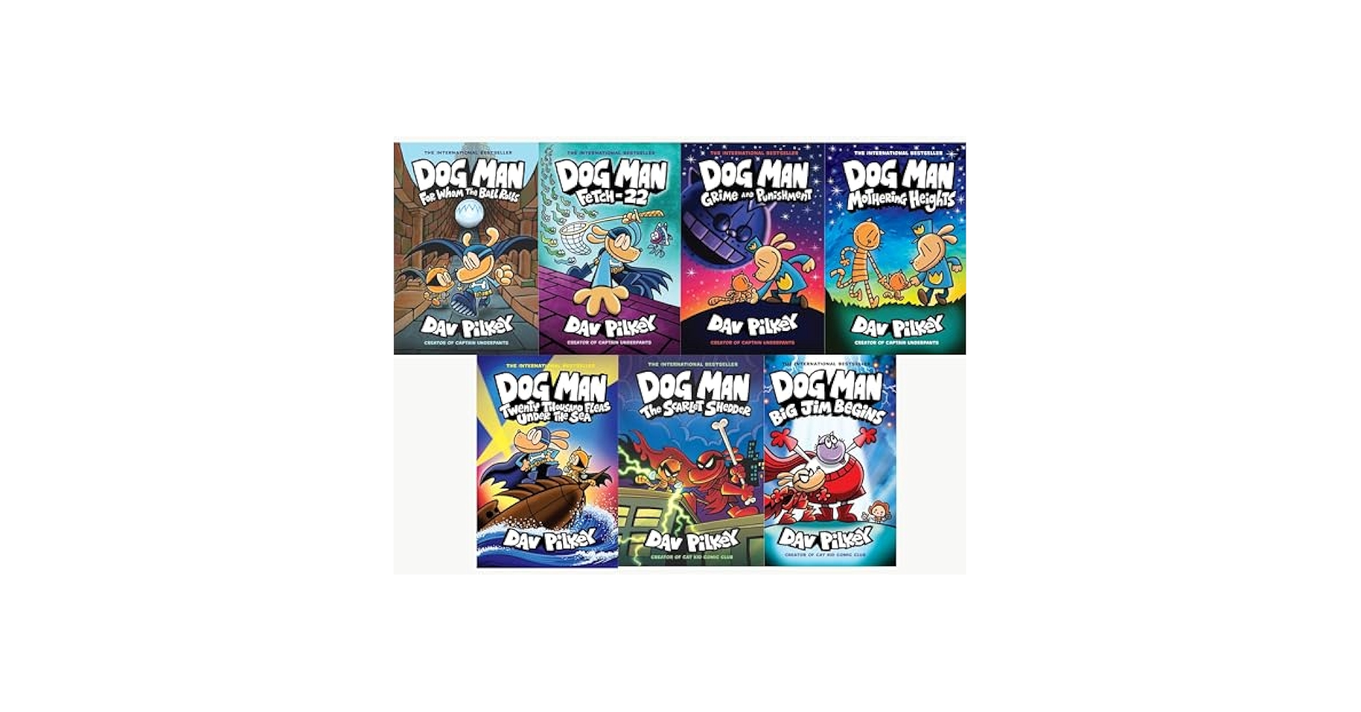Dog Man 7 Books Collection set: Dog Man #7 - Dog Man #13
