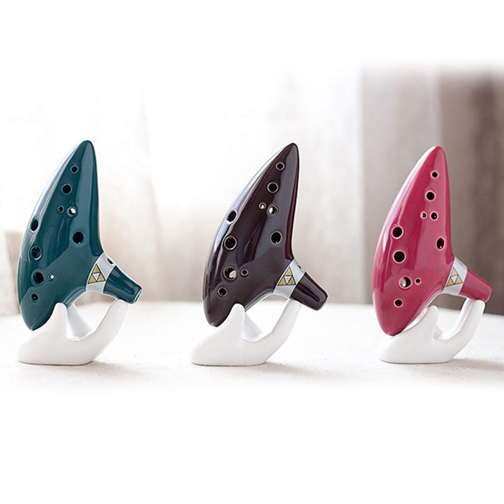 Ocarina, Base en céramique Blanche de Support de Main de collecteur d'Ocarina 6/12 Trous pour Les mélomanes