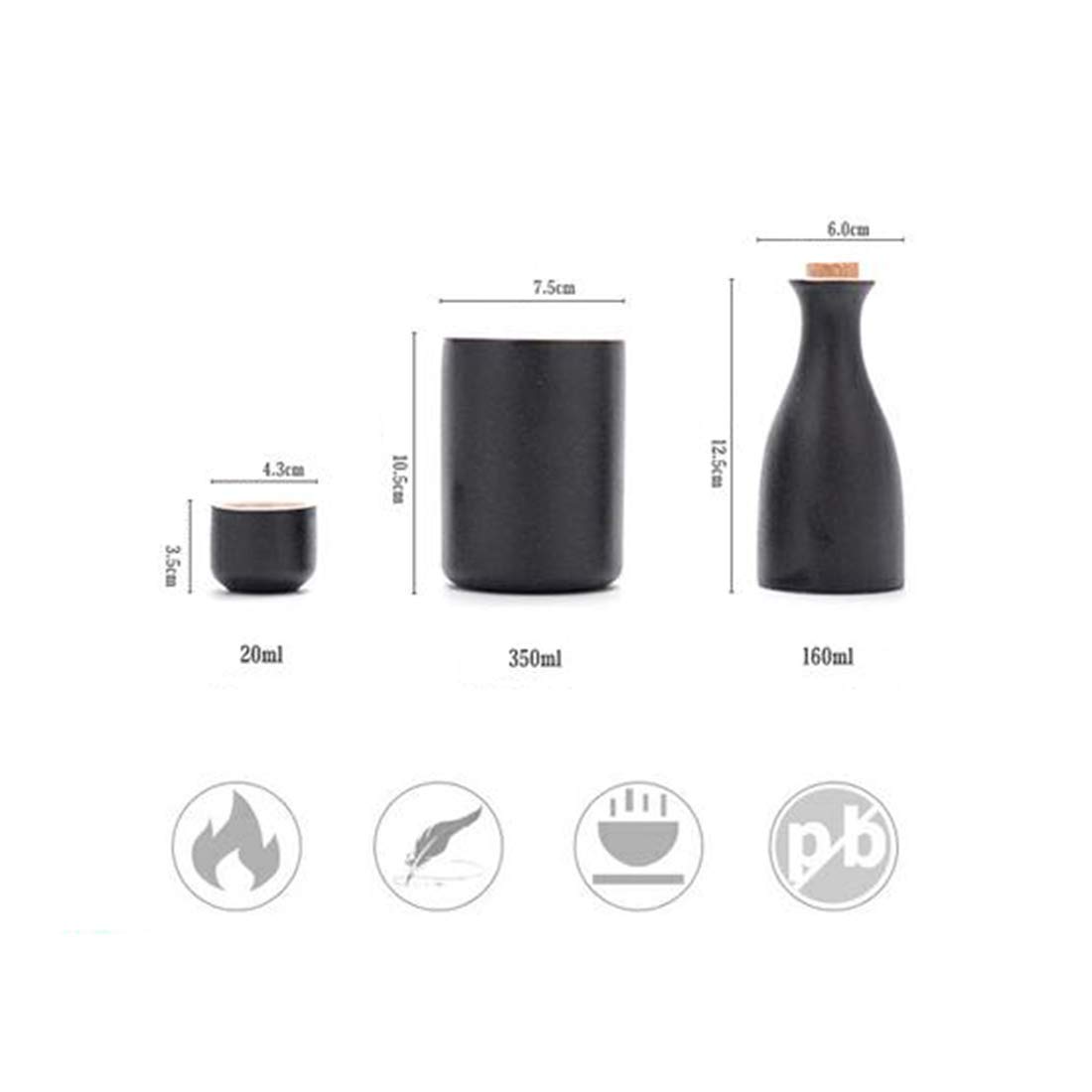 Amazon.co.jp: 日本酒カップセット4点磁器陶器伝統的な陶磁器カップ