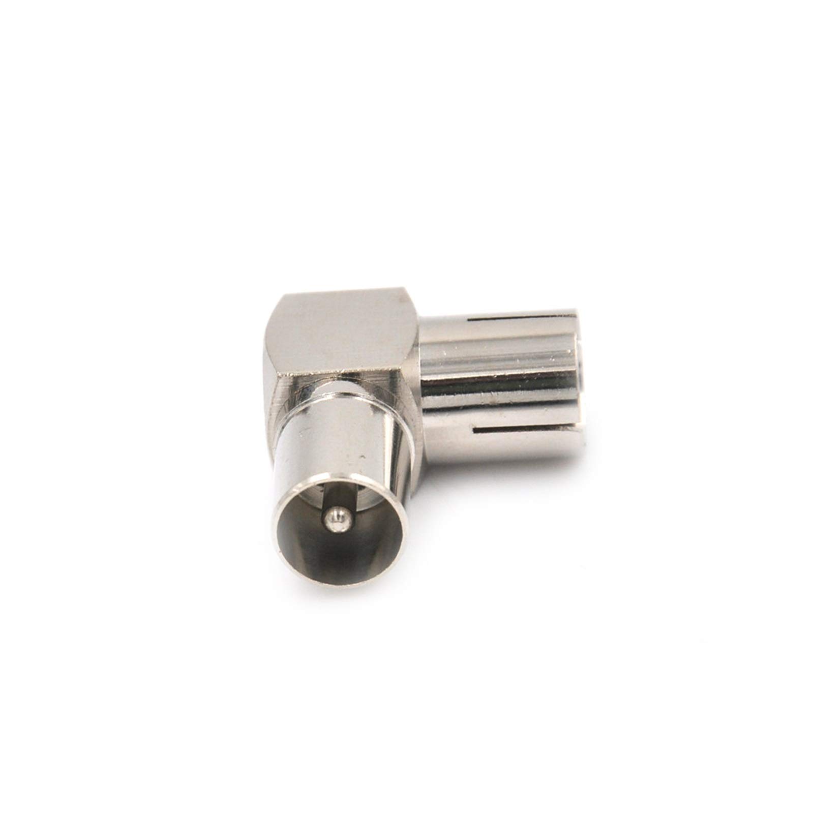 Pratico televisore tappo maschio a F femmina jack di 90 gradi testa a destra angolato tipo di flessione del cavo TV antenna connettore 10pcs