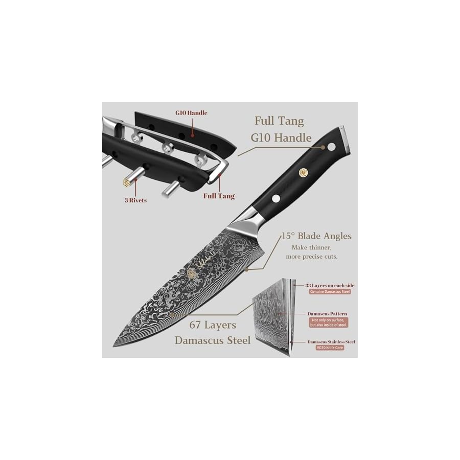 Wakoli-Knife-Block-Sets-5-Pieces-Chef-Knife-Set-with-Block-Damascus-Kitchen-Knife-Set-with-Magnetic-Knife-Block-Professional-Kitchen-Knife-Block-Set-with-G10-Handles-for-All-Tasks-Elite-Cuisine Wakoli Knife Block Sets, 5 Pieces Chef Knife Set with Block - Damascus Kitchen Knife Set with Magnetic Knife Block, Professional Kitchen Knife Block Set with G10 Handles for All Tasks (Elite Cuisine)