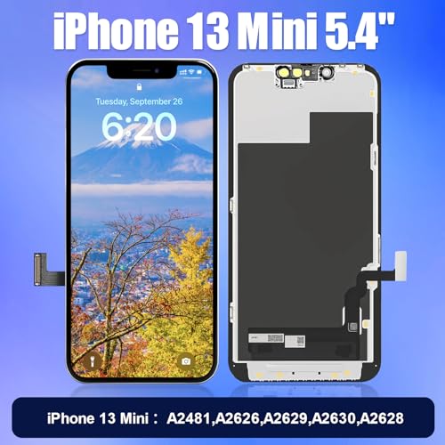 Image of for iPhone 13 Mini Screen Replacement, 5.4 inch FHD LCD Touch Display Assembly