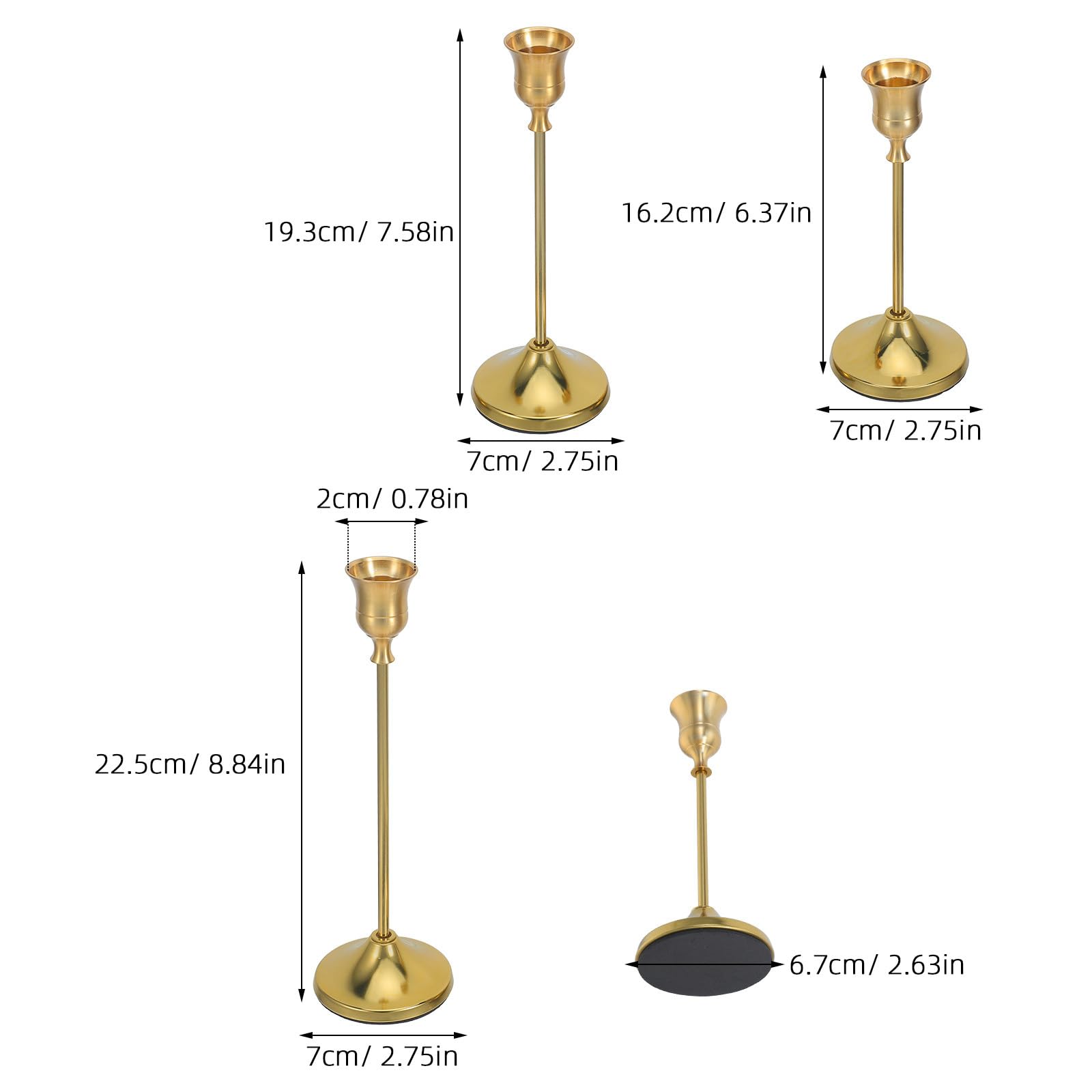 30 Stück Vintage Mittelstück Satz Kerzen Kerzenhalter Aluminiumlegierung in aus Gold Dekorativer Spitze 22,5x7cm für für Fotografie und Partys