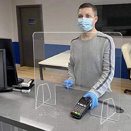 VITRE ECRAN Protection PLEXIGLASS Transparent COMPTOIR 65X65CM Accueil RÉCEPTION Separation LATÉRALE Bouclier HYGIAPHONE A02