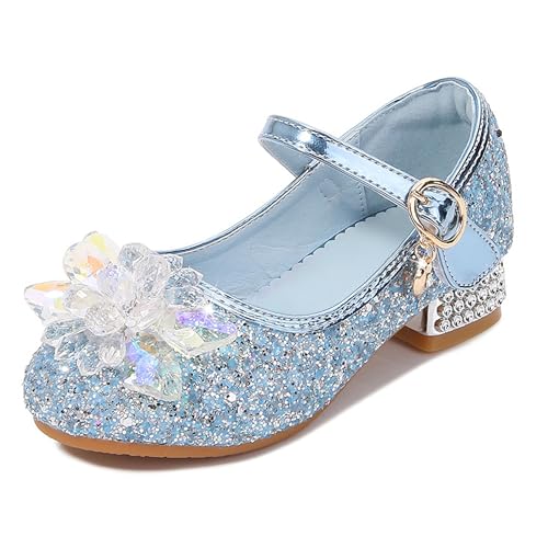 Monissy Déguisement Doux Chaussures Enfant Paillettes de Princesse Comfortable Mariage Noël Fête Anniversaire Carnaval Cérémonie Fête Cadeau Fille...
