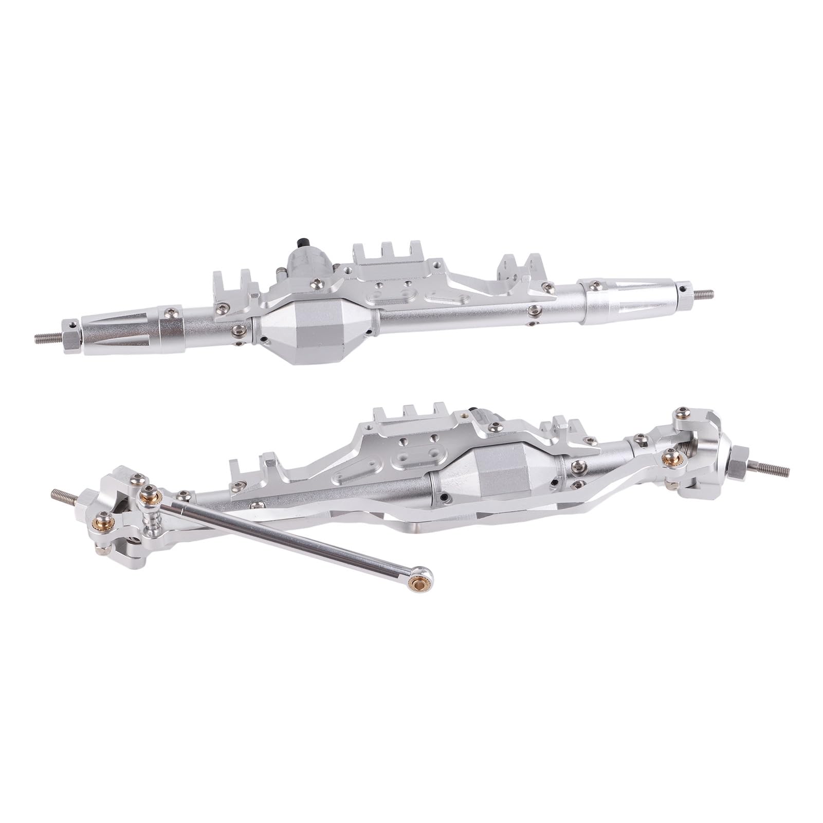 Unikalna Konstrukcja Akcesoriów RC, Części Zamienne Przedniej i Tylnej Osi ze Stopu Aluminium do Samochodu Wspinaczkowego Axial WRAITH RR10 1/10 RC, Antykorozyjne, DIY (Srebrny)