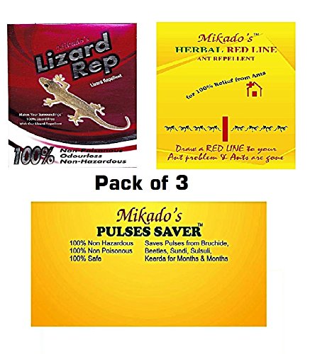 Mikados Organic Lizard Repellent, Organic Ant Repelling Chalk, Organic Tablets (Pack of 3)