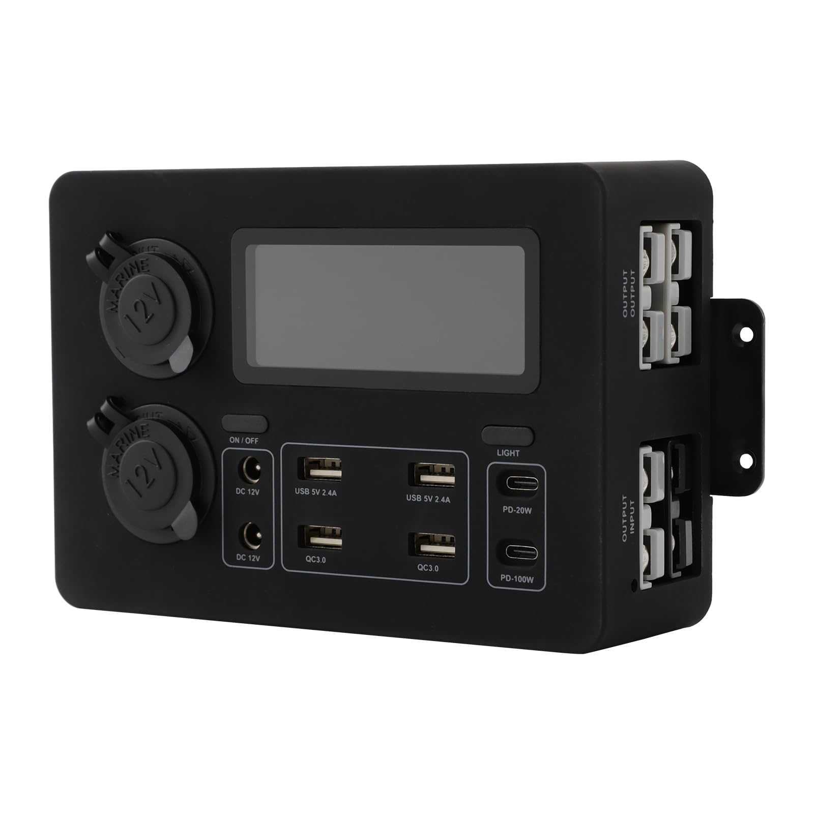 Skrzynka rozdzielcza prądu 12 V do samochodu, łodzi, kampera, skrzynki zasilającej z portem USB i wyjściem typu C DC12 V PD, mini skrzynka rozdzielcza zasilania RV Mini skrzynka zasilająca do kamperów