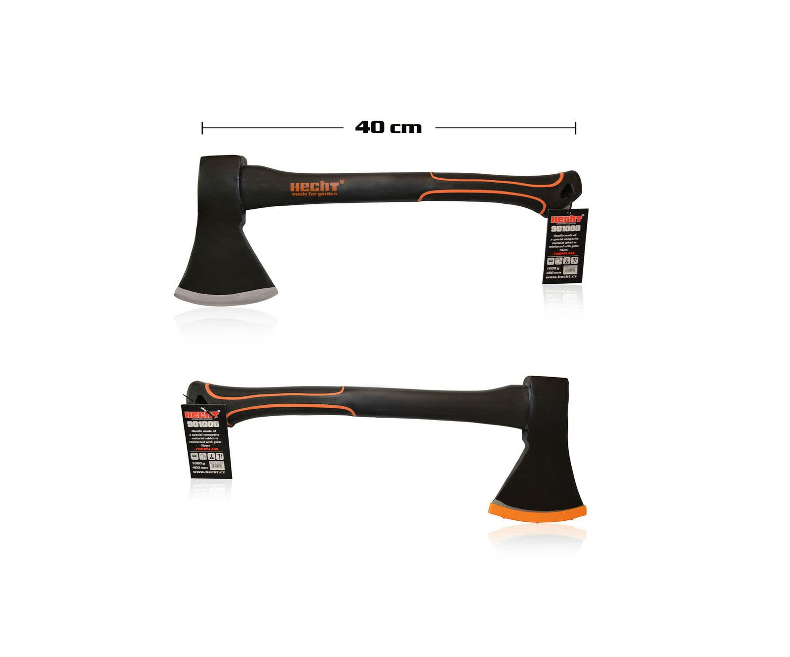 HECHT 4er Axt Set – Beil, Spaltbeil, Axt & Spaltaxt – ideal zum Holz, Anmachholz spalten – für Forstbedarf, Camping & Outdoor – Feuerholz hacken – Wood Splitting