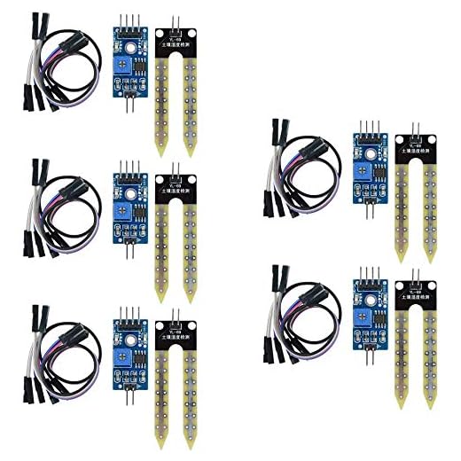 ARCELI 5 unids higrómetro de Suelo detección de Humedad Sensor de Agua módulo YL-69 Sensor y módulo HC-38 para Arduino