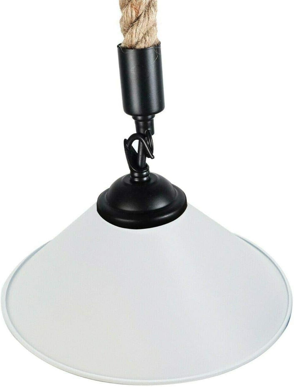 LEDSone Industriële hanglamp, 3-lichts, metalen kooi, hanglampen, 50 cm, plafondstang, 95 cm, verstelbare koorden voor keukeneiland, eetkamer, bar, caféverlichting