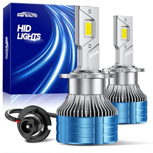 Marsauto D4S D4R HID Bulbs, 800% Ultra Brighter 30,000LM 6500K White for 66440 42402 42402WX Bulb, Plug and Play, Pack of 2