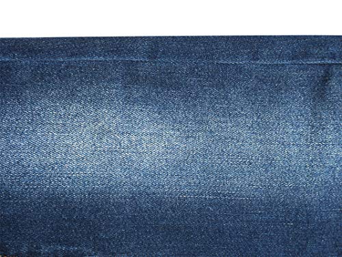 Kidscool Space Kids jeans de algodão com letras bordadas, cintura elástica, Azul, 5-6 anos