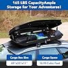 Garvee Heavy Duty Hard Shell Roof Top Cargo Carrier - 69(L) x33(W) x11(H) Waterproof Lockable Storage Box Capacity 165 Lbs 17 Cu Ft - Tool-Free Install- Fits SUV, Truck, Van