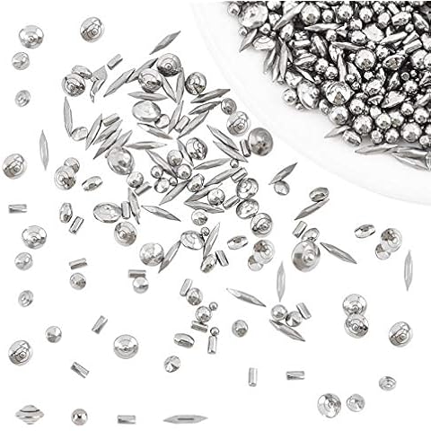 SUPERFINDINGS 1LB 304 Stainless Steel Tumbling Media Shot Jewelers Steel Polishing Beads 4 Shape Tumbler Finishing for KT-1320 Model Polishing Machine, Rust Removal,Rough Jewelry Polishing Cover