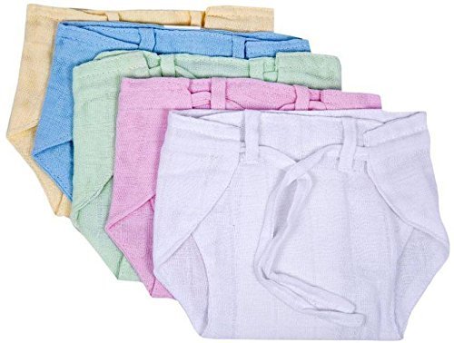 Ineffable Baby Hosiery Cloth Diaper Tying Knotted Nappies Washable & Reuable Indian Style Langot Pack of 5 Pcs (Colour May Vary/Assorted Colours)