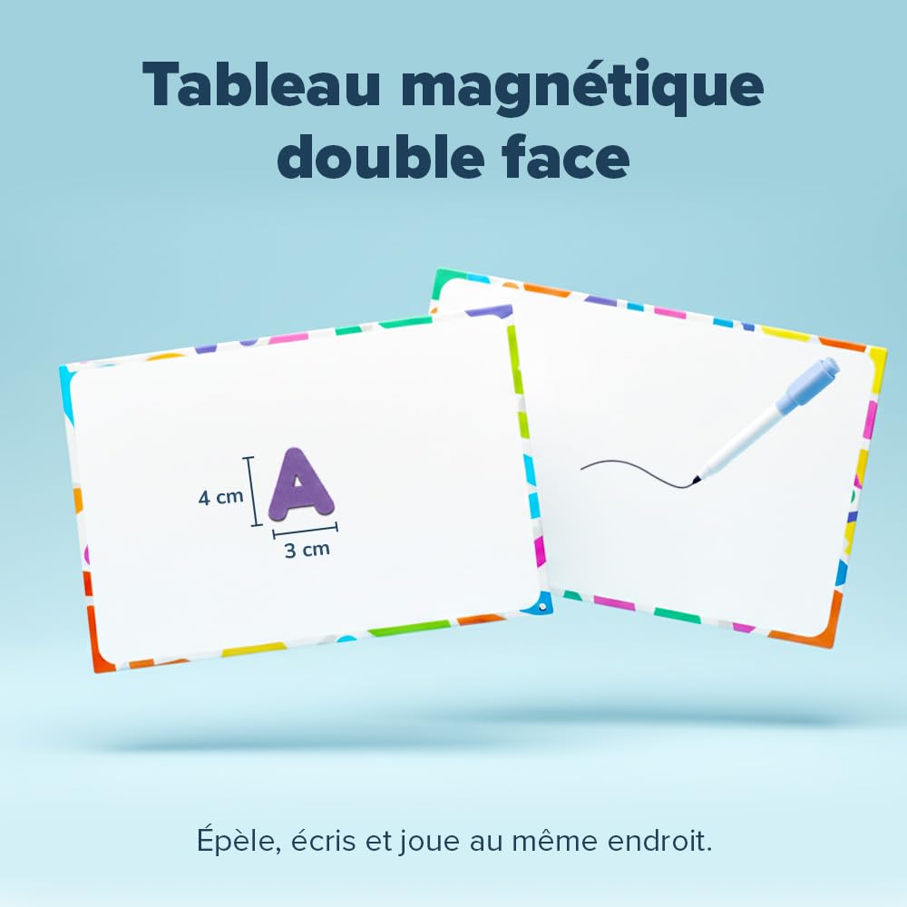 Smart Panda Lettres et Chiffres Magnétiques pour Enfants – 182 Lettres, 81 Numéros et Symboles – Aimants pour Enfants – Deux Boîtes, Un Tableau Magnétique, des Marqueurs et Une Brosse