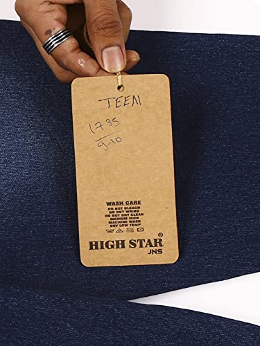 Image of HIGH Star Girls Blue Slim-Fit Stretchable Jeans
