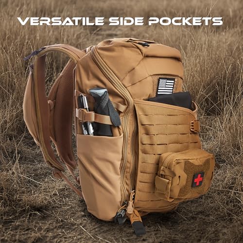 Image of Vertx Siege Backpack - Durable, Water-Resistant with Multiple Compartments for Hiking, Travel, and Everyday Use, Wolf Grey - One Size