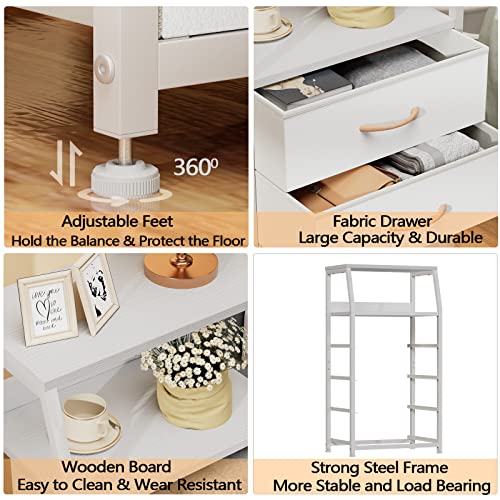 image for Furnulem Tall 4 Drawers Dresser, Vertical Storage Tower for Bedroom, H