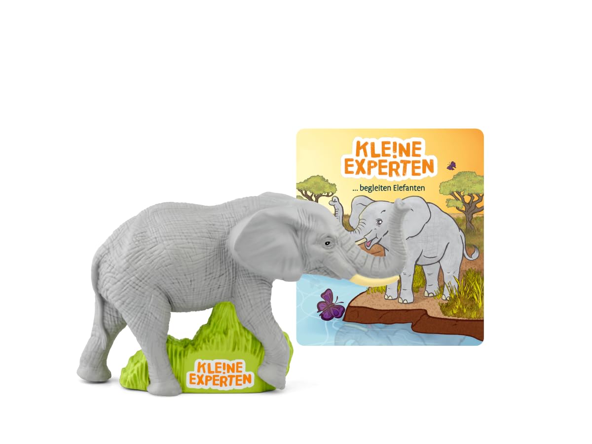 tonies Hörfigur für Toniebox, KLE!NE Experten begleiten Elefanten, Hörspiel mit spannendem Wissen für Kinder ab 3 Jahren, Spielzeit ca. 63 Minutes